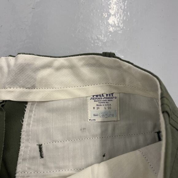Vintage 60s Sears Green Sanforized Workwear Chinos 36x27 - Picture 4 of 4